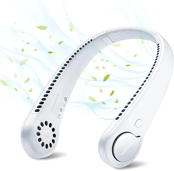 Hands-Free Personal Cooler – Bladeless Rechargeable Summer Essential