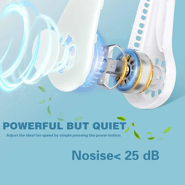 Hands-Free Personal Cooler – Bladeless Rechargeable Summer Essential