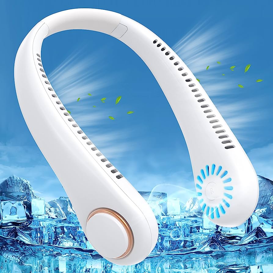 Hands-Free Personal Cooler – Bladeless Rechargeable Summer Essential